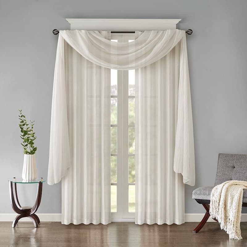 Solid Crushed Curtain Panel Pair(2 Pcs Window Panels)