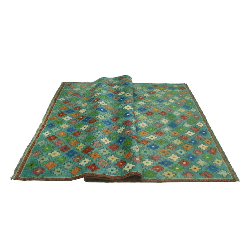 Balochi Adeben Lt. Green/Ivory Rug - 4'10" x 7'11"