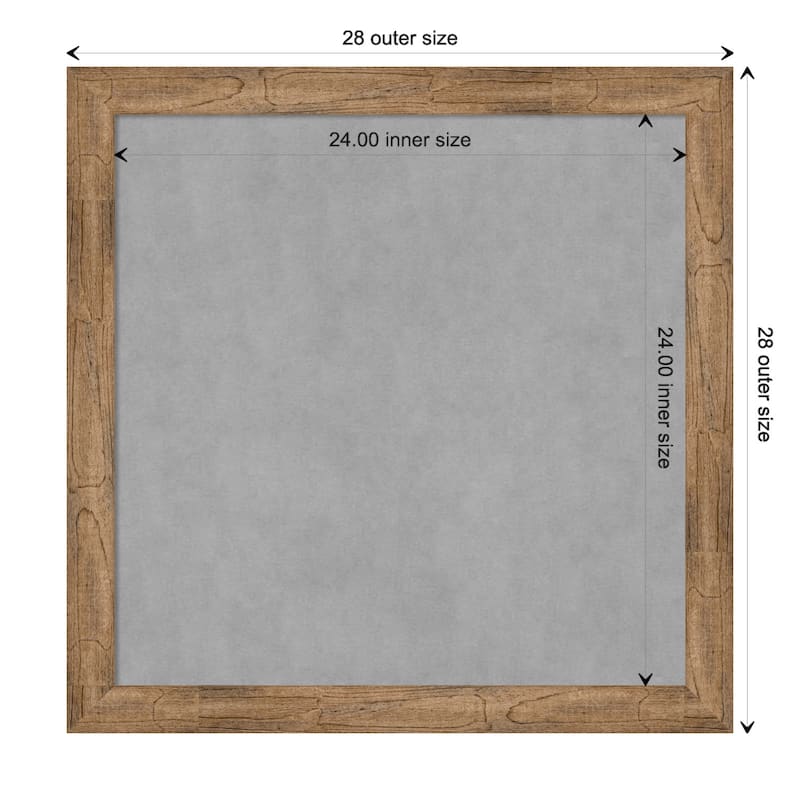 Amanti Art Owl Brown Narrow Framed Magnetic Board - Board Size 24x24