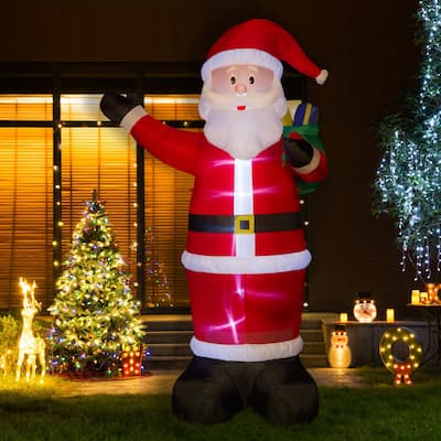 Glitzhome 12-foot Lighted Classic Christmas Inflatable Decor