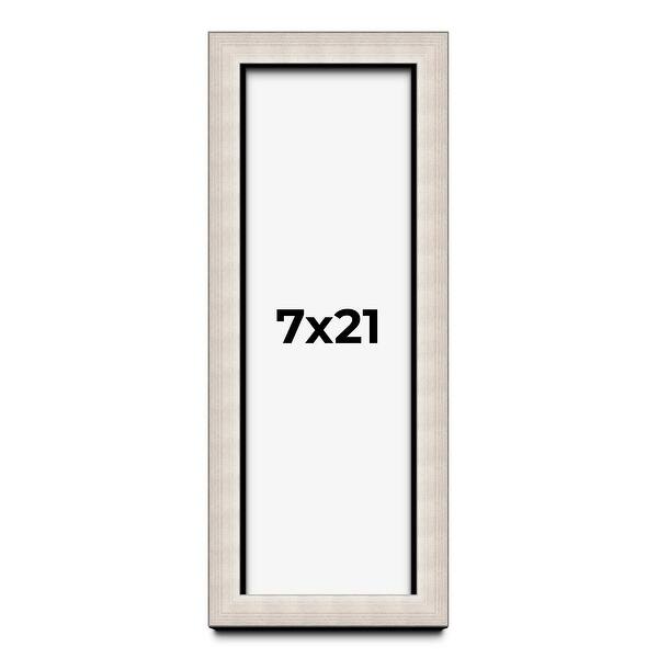 7x21 Shadow Box Frame Silver Real Wood Contemporary Shadowbox Display ...