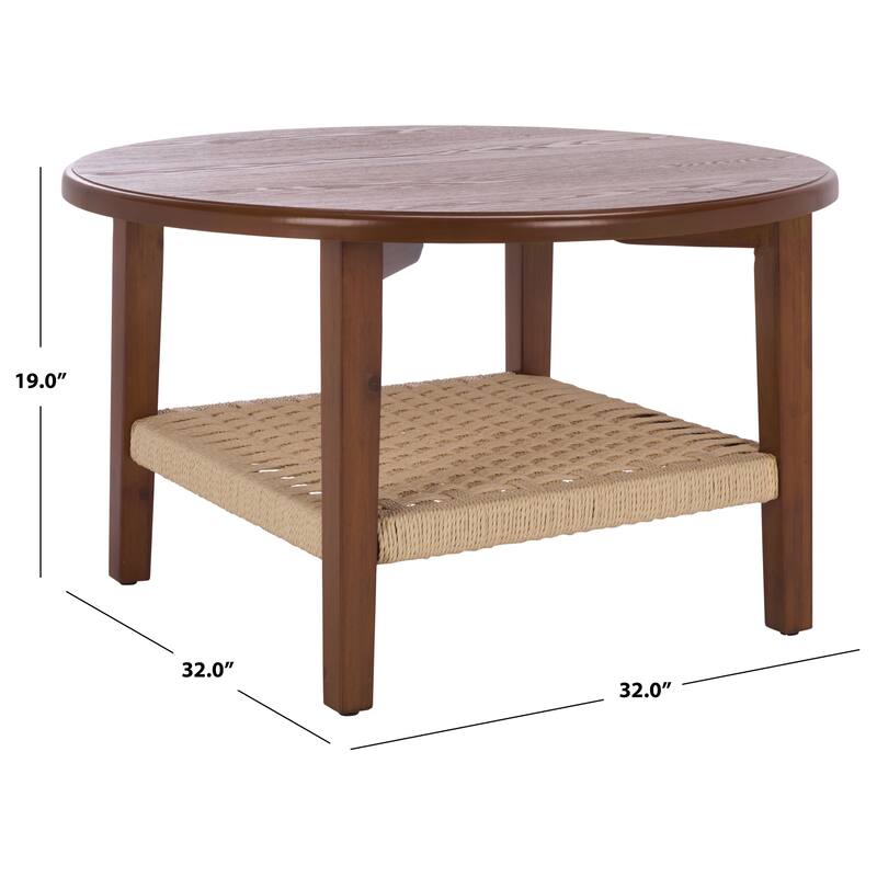 SAFAVIEH Home Nomand 1-Shelf Coffee Table - 32"W x 32"D x 19"H