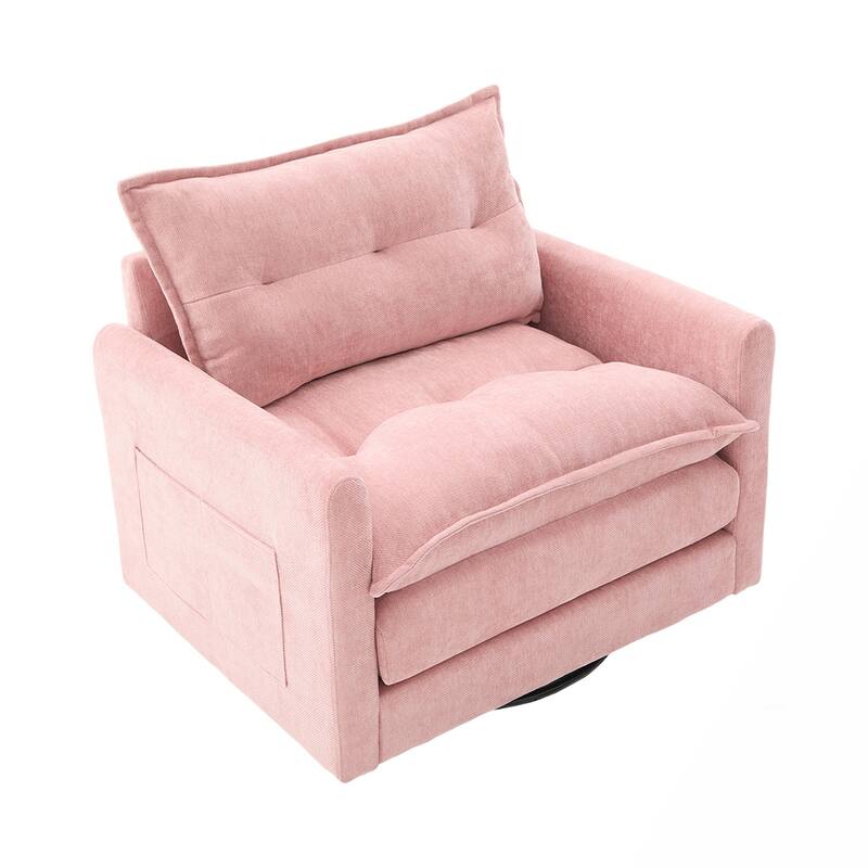Chenille Swivel Accent ArmChair