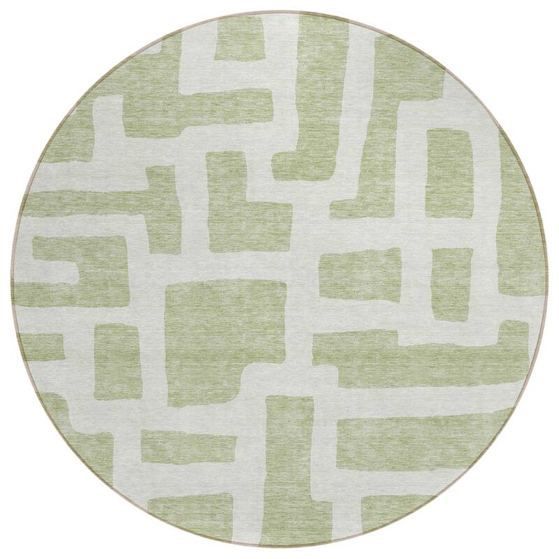 HomeRoots Abstract Transitional Rectangle Outdoor Rug