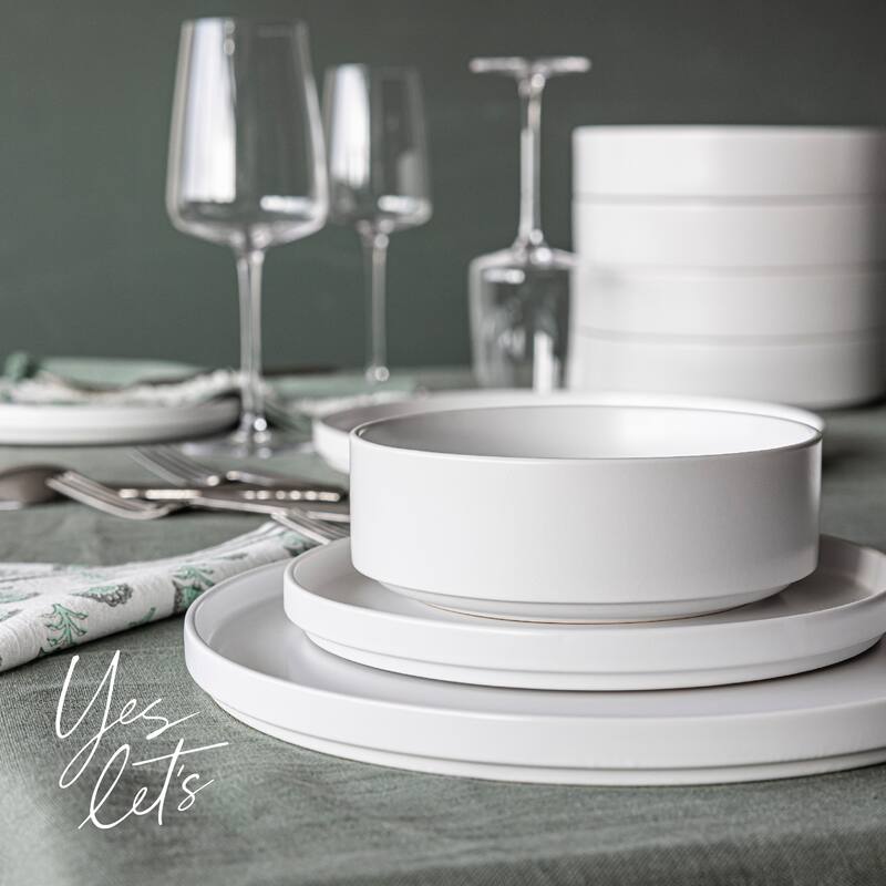 over&back Stackable Semi-Matte Stoneware Dinnerware