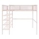 preview thumbnail 4 of 7, Creative Structure Full Size Metal Loft Bed Kids Bed with 4-Tier Shelves and Storage, Pink