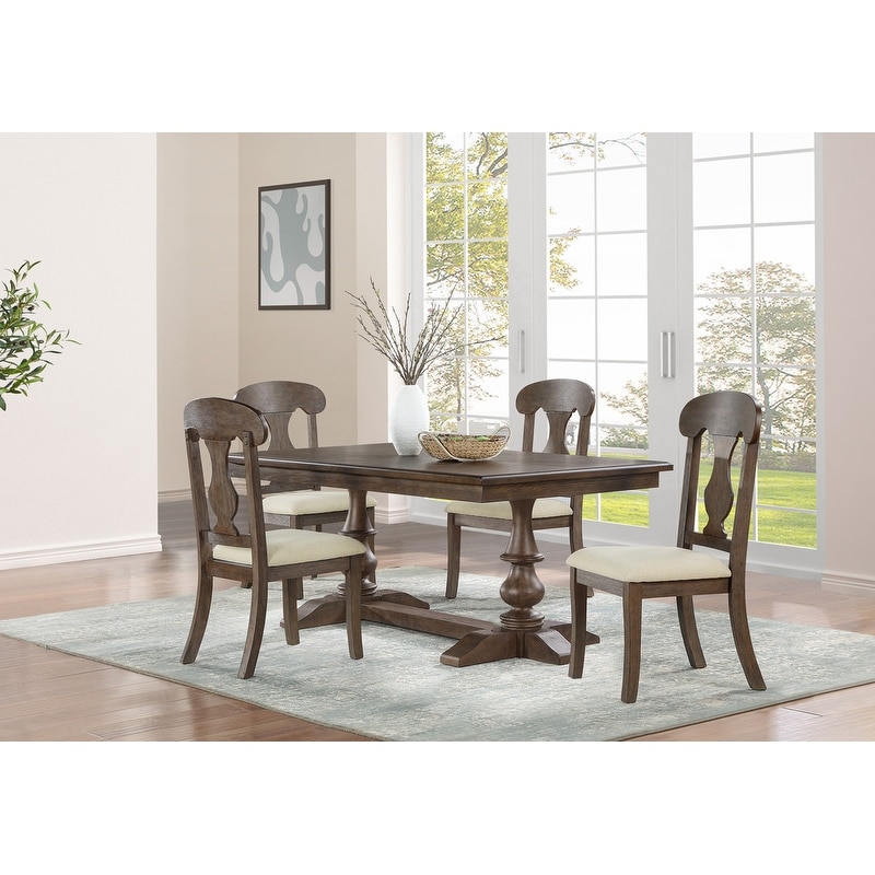 Best Quality Furniture 7pc Small Wood Dining Set
