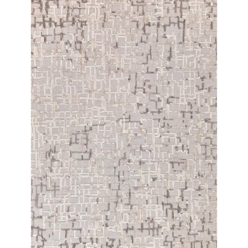 EXQUISITE RUGS Vista Hand-loomed Wool/Bamboo Silk Mocha Beige Area Rug.