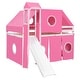 preview thumbnail 3 of 34, Full Loft Bed with Castle Tent & Tower and Solid Wood Frame, 400lb Capacity, Playhouse Design