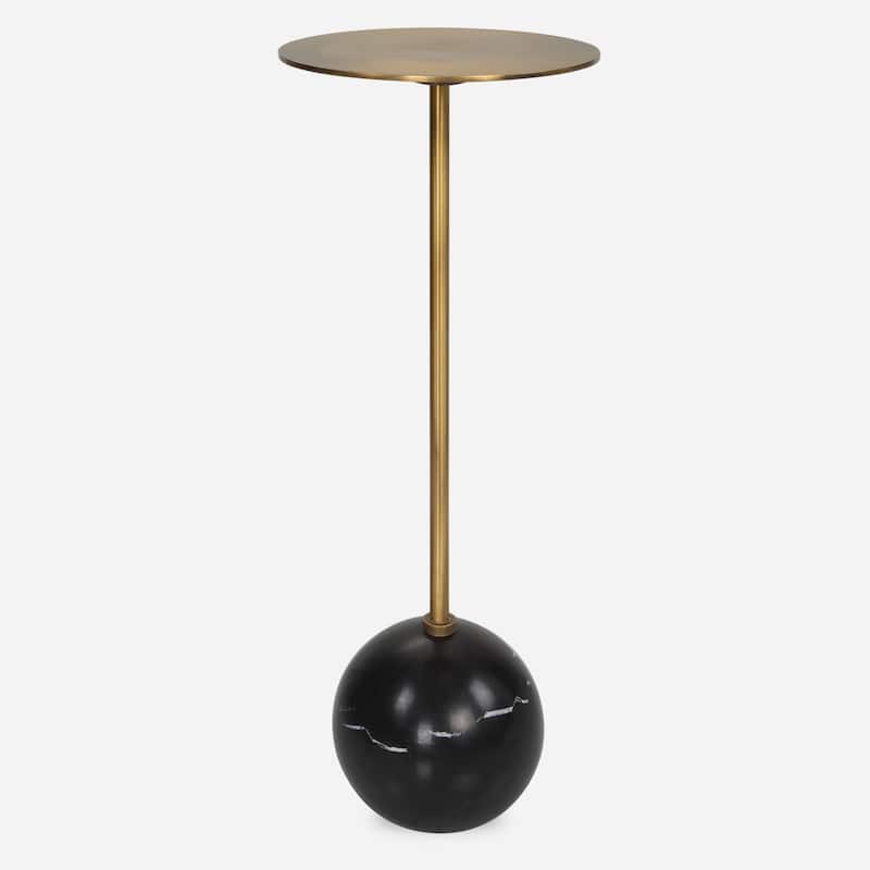 Honed Marble Footed End Table - 22"