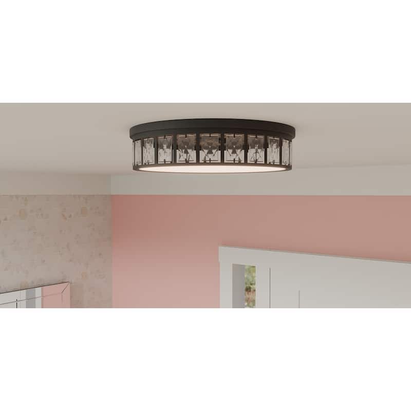 Gibson Integrated LED Matte Black Flush Mount Light