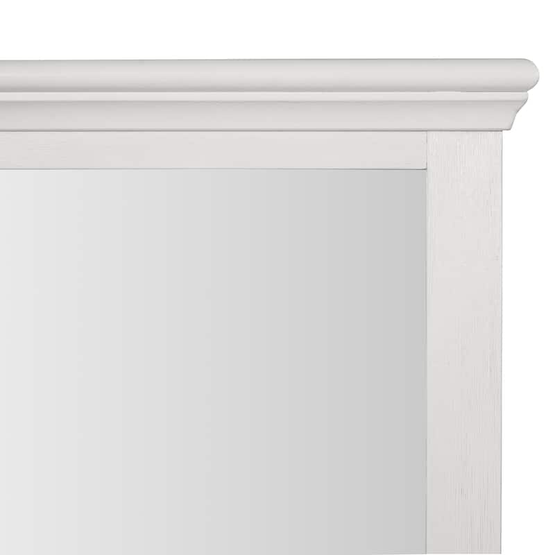 Furniture of America Eryndor Modern Farmhouse 5-Piece White Solid Wood Platform Bedroom Set