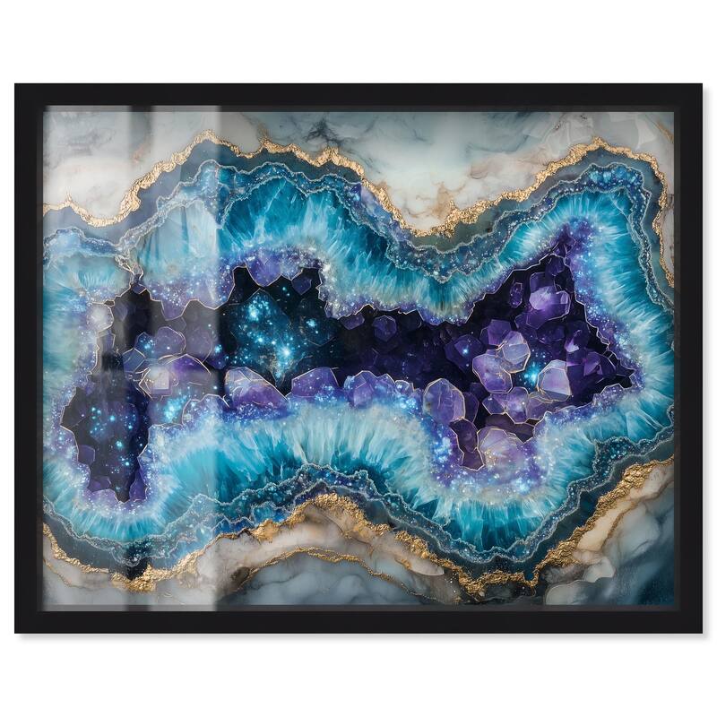Stellar Shard Core Shadowbox by Art Remedy - Black - 45" x 36"