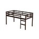 preview thumbnail 7 of 8, Twin Loft Bed with Ladder, Bed Platform of Strengthened Slats, Espresso