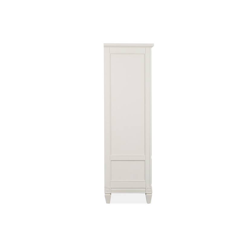 Magnussen Home Willowbrook Egg Shell White with Slight Rub Through Door Chest