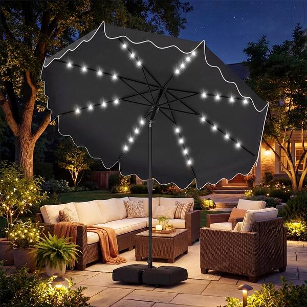 costway patio umbrella 10' Thatched Cantilever Offset Hanging w/ Cross Base 55647563 New sided design Costway 6.5FT Patio Beach Umbrella