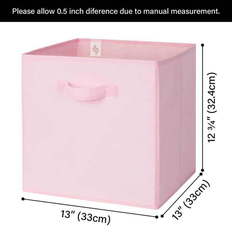 6 Pack Fabric Storage Cube Bins, Collapsible Cube Organizers with Handles