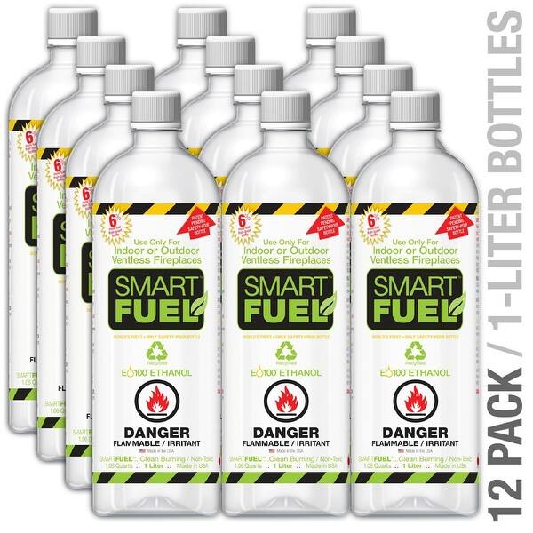 SmartFuel Liquid Bio-Ethanol Fuel for Fireplaces 12 pk - Clear - Bed Bath  & Beyond - 29531092