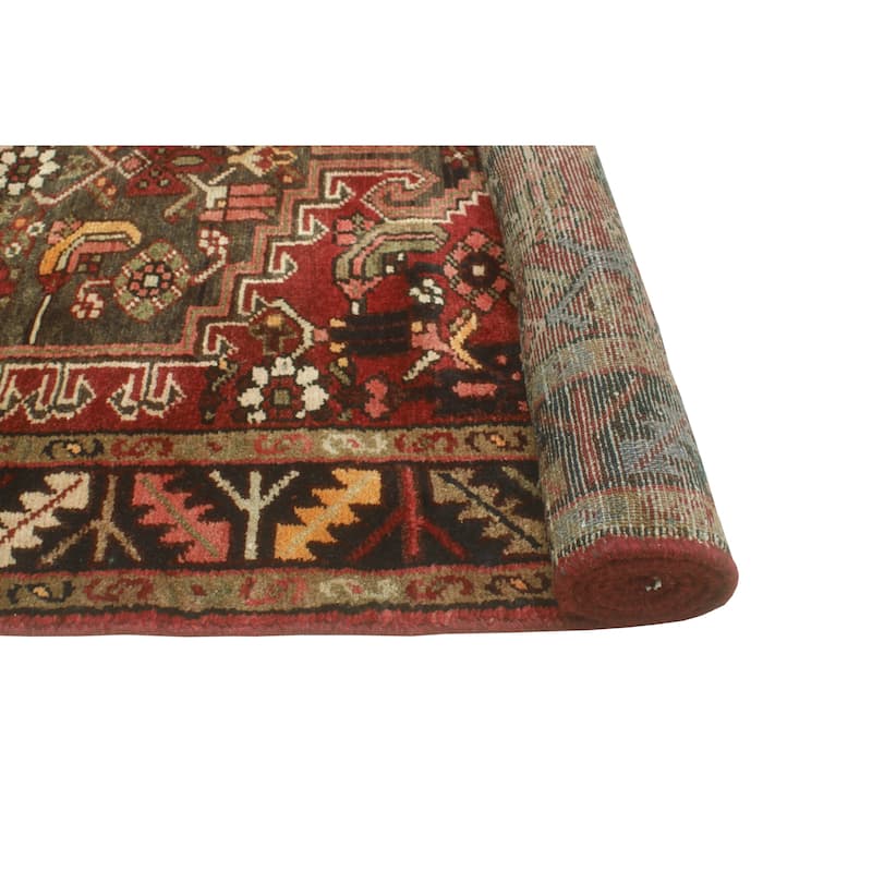 Fine Vintage Distressed Sindbad Red/Charcoal Runner - 3'2" x 9'6"
