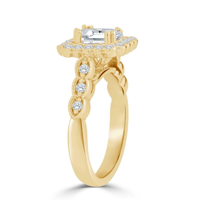 Auriya 14k Gold 2 1/2ctw Vintage Radiant-cut Halo Diamond Engagement Ring (H-I, SI1-SI2)