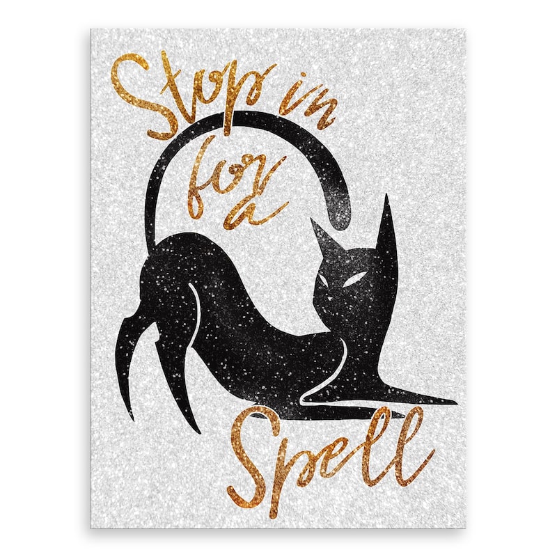 ChiChi Décor 'Glamoween Kitty III' Halloween Canvas Wall Art