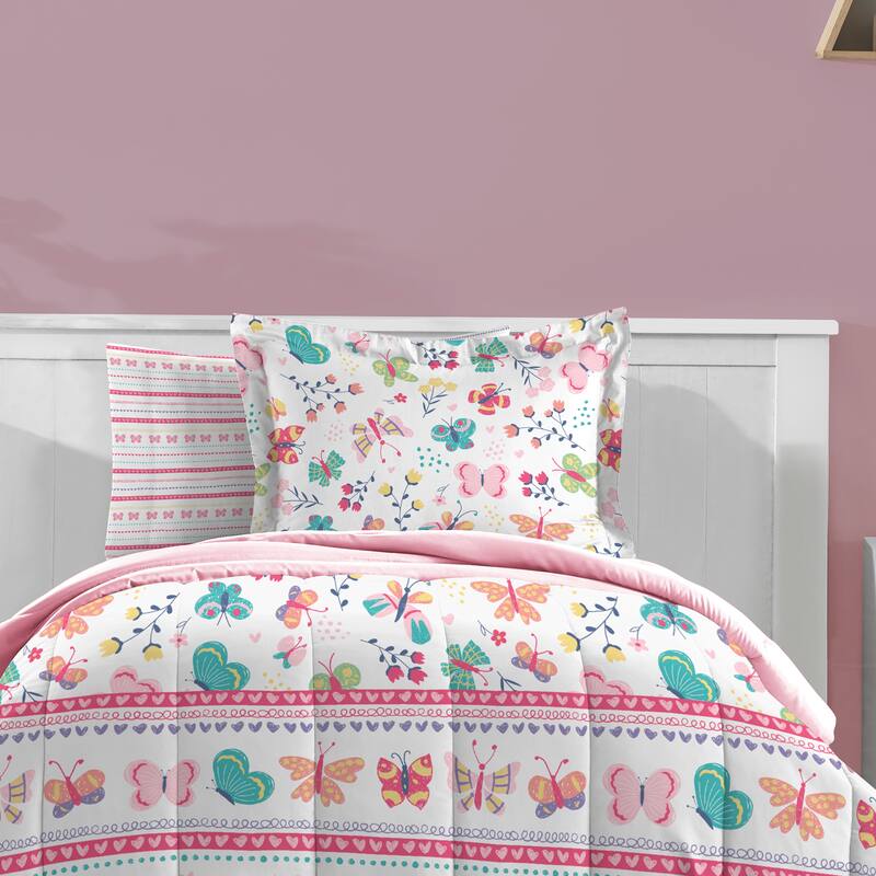 Dream Factory Butterfly Garden Bed-In-A-Bag Comforter Set