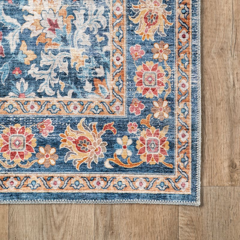 Nuloom Emi Traditional SplashGuard Machine Washable Area Rug