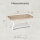 preview thumbnail 10 of 10, COZAYH Rustic Farmhouse Cottagecore Coffee Table
