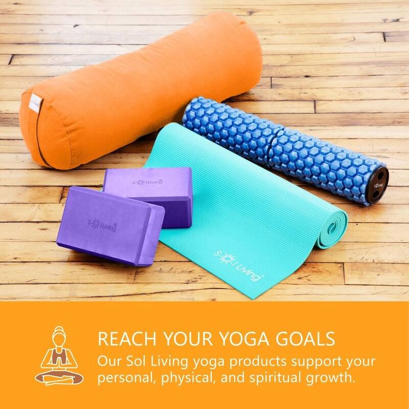 Sol Living Exercise Non Slip Foam Yoga Block 4" x 6" x 9" - 2 Pack