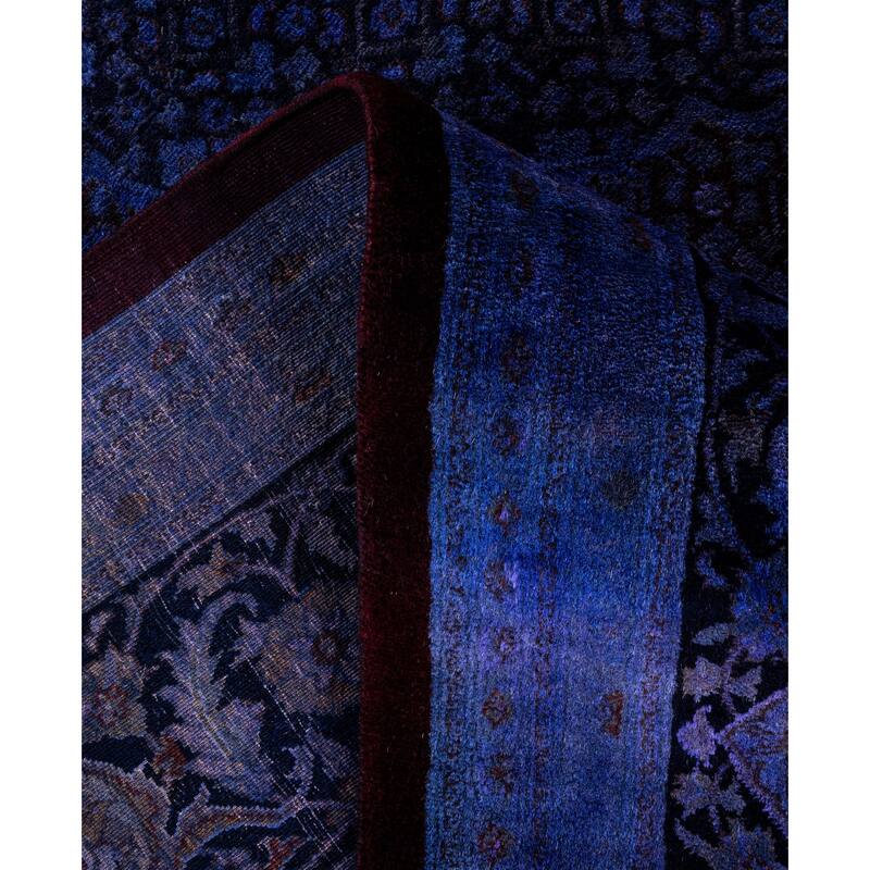 Overdyed One-of-a-Kind Hand-Knotted Area Rug - Purple - 9' 1" x 12' 1"