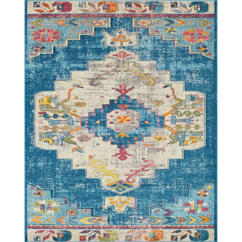 Noori Rug Sapphire Distressed Delma Multicolor Area Rug
