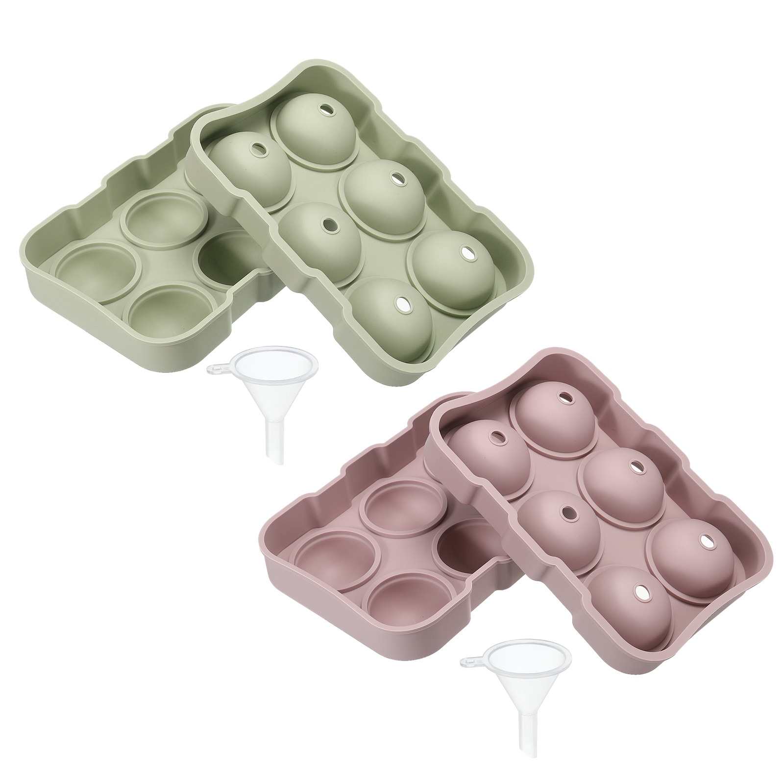 Ice Cube Mold(Set of 2), 6x2 Inch Silicone Ice Cube Tray with  Lid(Green,Pink) - Green, Pink - Bed Bath & Beyond - 37973946