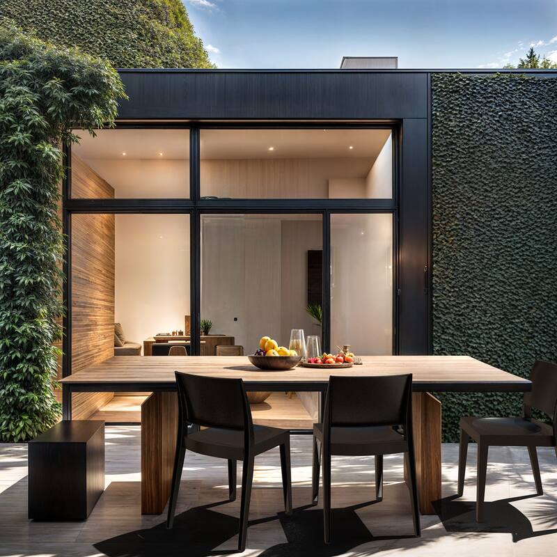 WRGHOME Modern Stacking Patio Dining Side Chair Indoor/Outdoor (Set of 2) - 31.10'' H X 19.29'' W X 19.68'' D
