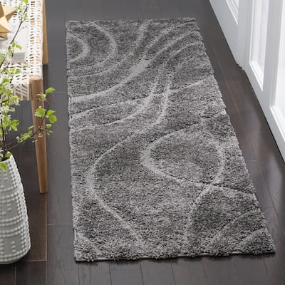 SAFAVIEH Florida Shag Sigtraud Abstract Waves 1.2-inch Thick Rug
