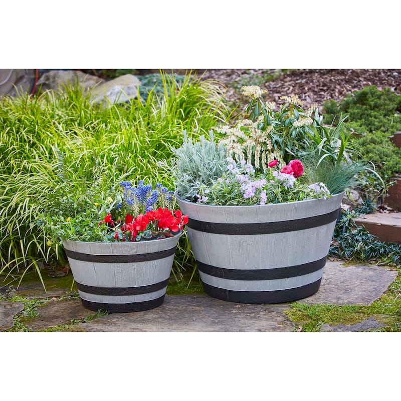 Southern Patio Whiskey Barrel Planter