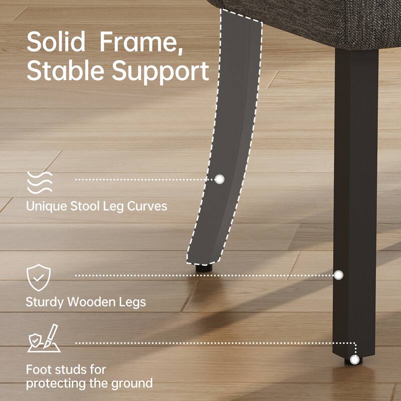 Set of 2/4/6 Modern Fabric Upholstered Dining Room Chair Kitchen Chairs with Wood legs