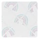 Sweet Jojo Designs Pastel Rainbow Collection 13in Fabric Memory Photo Bulletin Board - Blush Pink, Purple, Teal, Blue and White