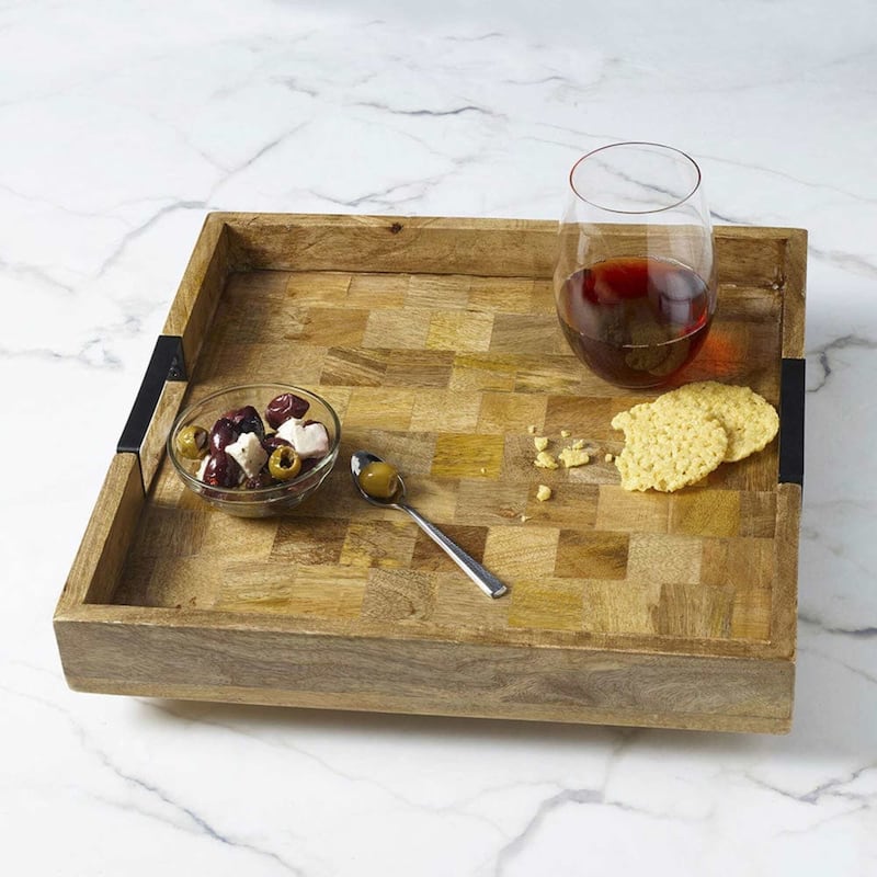 Mikasa Avery Square Lazy Susan Serve Tray - 14 in