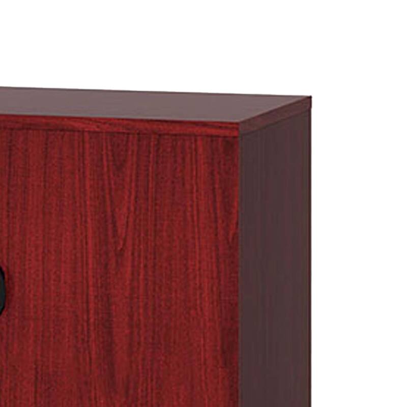 Doe Office Storage Cabinet with 2 Doors, Mahogany Red, 31 Inch Wide