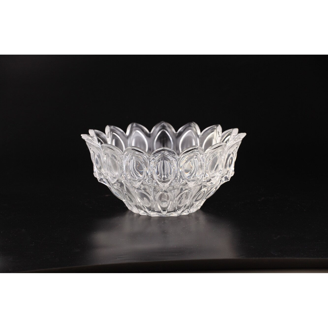 Shop 10 Clear Lotus Hand Blown Glass Bowl Tabletop Decor