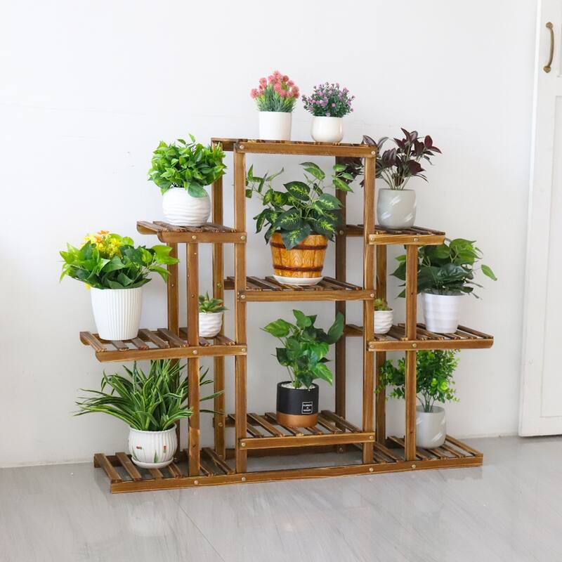 Multi Tiered Solid Wood Plant Stand - 45' x 10'x 38'