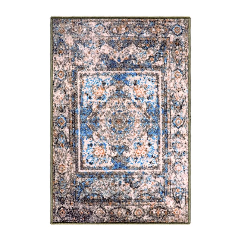 Superior Ezra Medallion Non-Slip Washable Indoor Runner or Area Rug - 2' x 3'