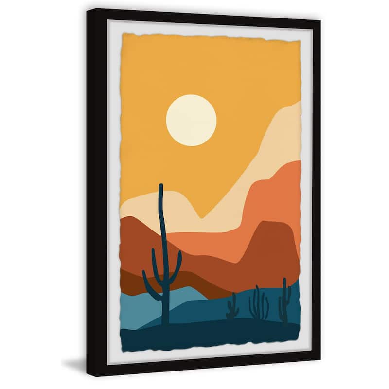 'Cactus Sunshine' Framed Painting Print
