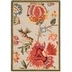 preview thumbnail 65 of 124, SAFAVIEH Handmade Chelsea Nataly French Country Floral Wool Rug 1'8" x 2'6" - Sage