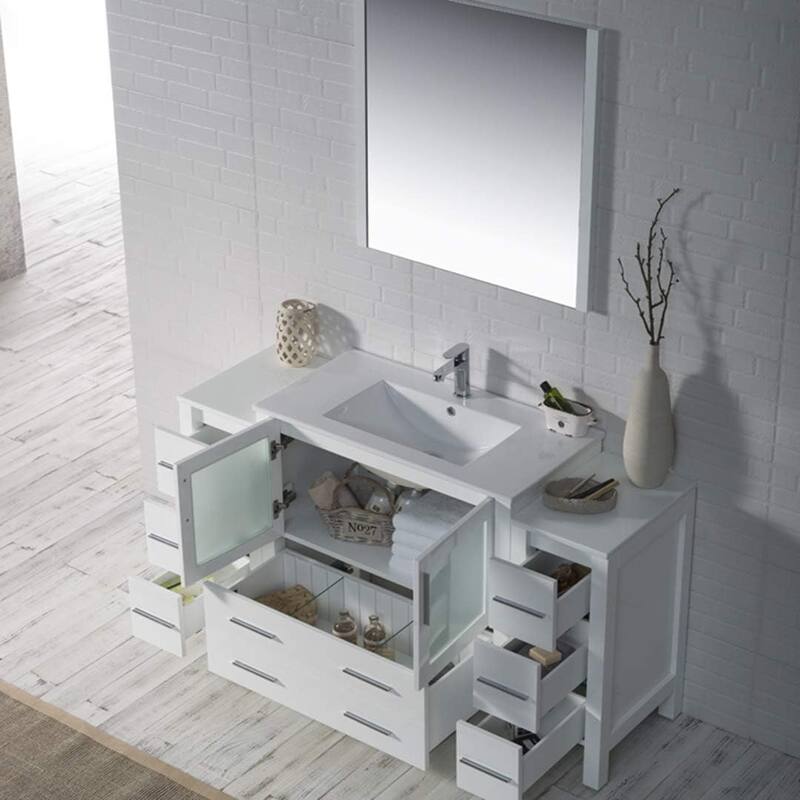 Blossom Sydney 60 Inch Solid Wood Bathroom Vanity with Sink & Cabinets