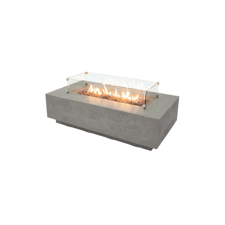 AMS Fireplace Madison Travertine Fire Pit Bundle - 60" x 32" x 17"