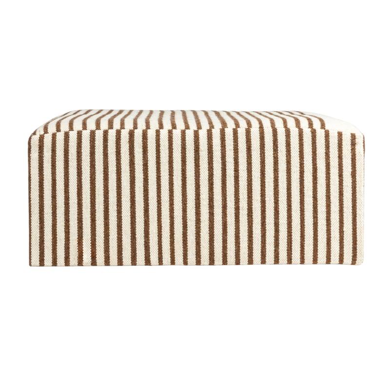 Wool Kilim Upholstered Coffee Table Ottoman