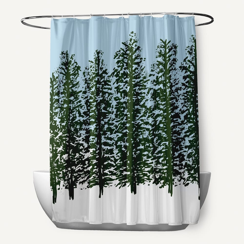 Hidden Forrest Holiday Print Shower Curtain
