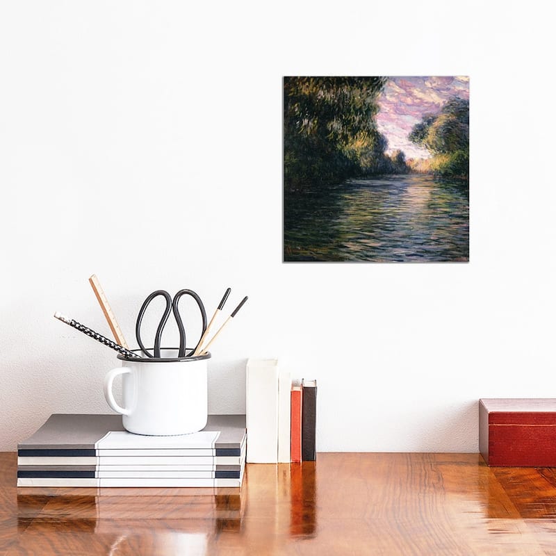 iCanvas "Morning on the Seine, 1897" by Claude Monet Canvas Print - 12x12x1.5