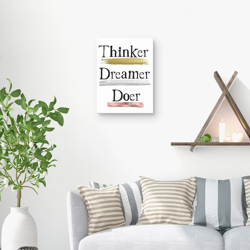 Thinker Dreamer Doer Canvas Art Print